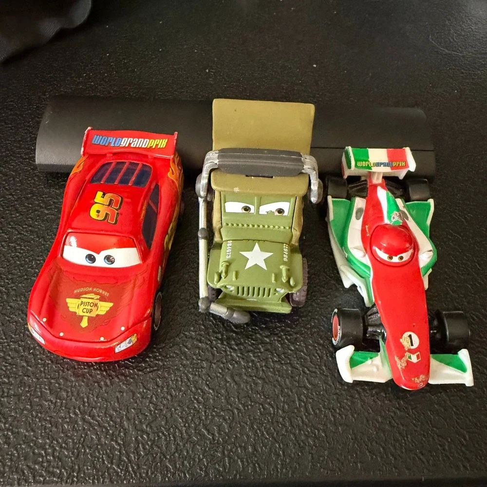 Disney Pixar Cars Diecast Lot Lightning McQueen Sarge Francesco Bernoulli 3pc